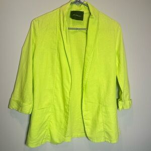 Linen Blend Women’s Summer Green  Jacket Size S